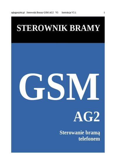 Sterownik bramy GSM AG2 montaz